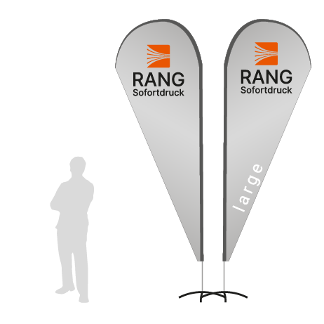 Beachflag Drop | Large (350 cm) | beidseitig bedruckt